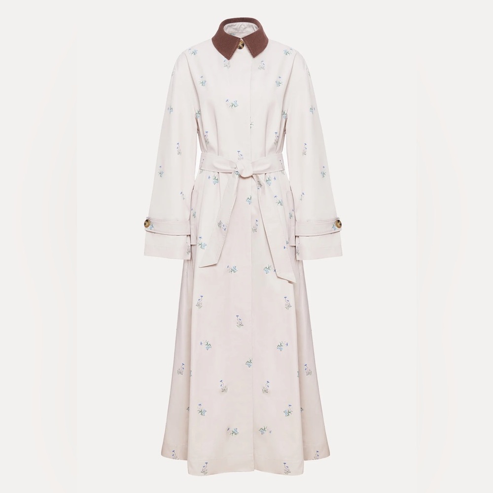 Sleeper Beige Yason Flower Trench